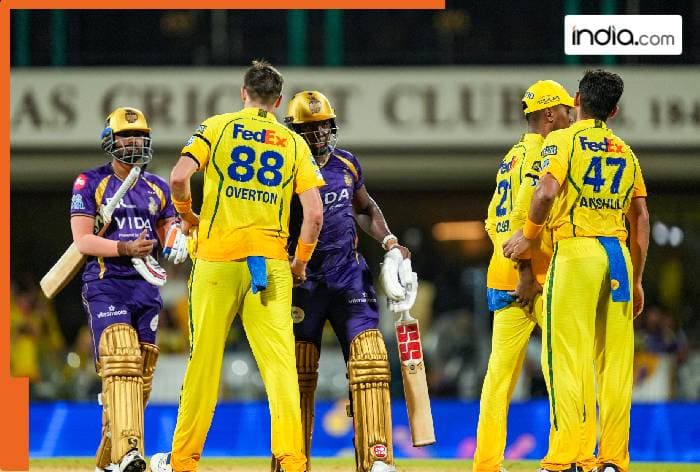 IPL 2026, Chennai Super Kings, Kolkata Knight Riders, CSK vs KKR, Sanju Samson, Ayush Mhatre, Ruturaj Gaikwad, Ajinkya Rahane, Finn Allen, Cameron Green, Noor Ahmad, Noor Ahmad's three-wicket haul, CSK won by 32-runs, Dewald Brevis, Sarfaraz Khan, Kartik Tyagi, Rovman Powell, Ramandeep Singh,