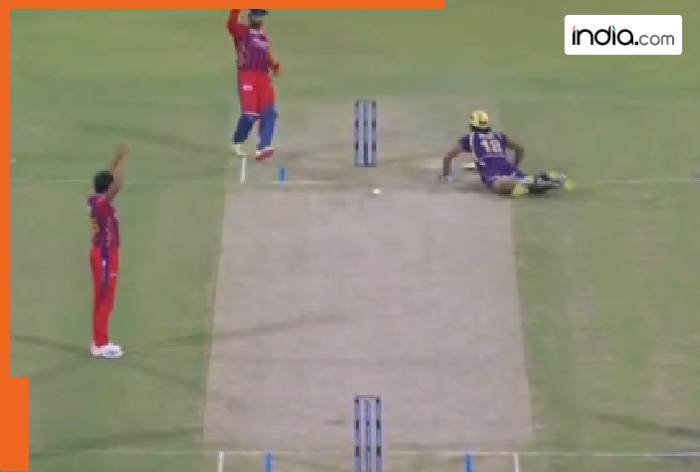 WATCH: KKR star Angkrish Raghuvanshi out for 'Obstructing the field' - What do the rules say?