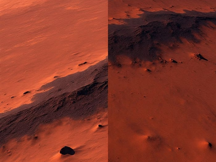 Mars volcanic ash