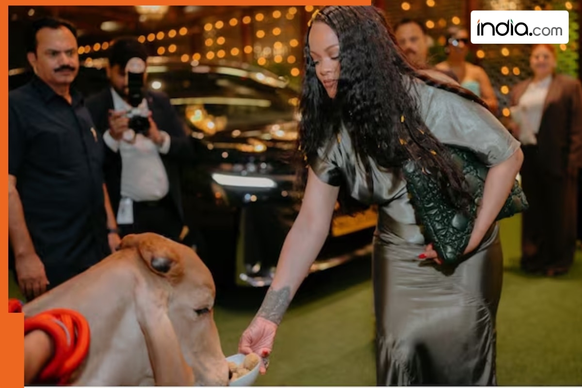Rihanna faces backlash for feeding cow while carrying Rs 4 lakh Dior calfskin bag; Reactions pour in