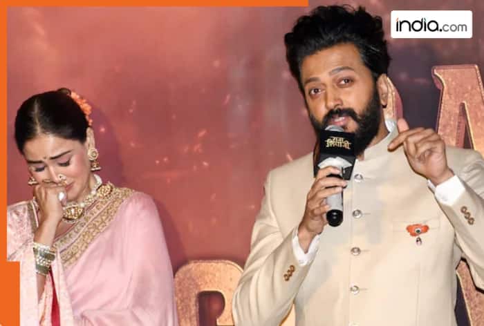 Genelia Deshmukh gets emotional as Riteish Deshmukh shares struggles behind his film Raja Shivaji at trailer launch- Watch Video