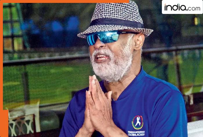 WATCH: Vinod Kambli turns up at IPL 2026 match between MI and SRH at Wankhede Stadium, walks with help...