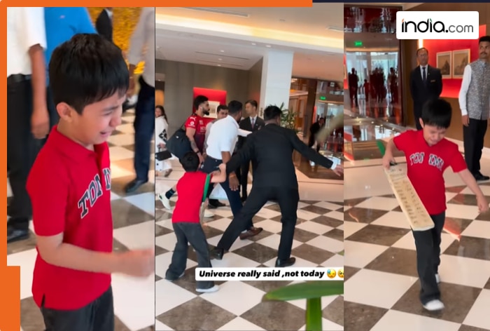 Virat Kohli walks past without signing kid's bat, leaving him crying; internet reacts | Watch viral video