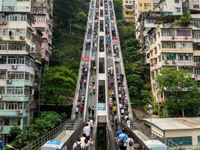China escalator  Mountain travel