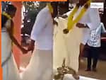 Dulha Dulhan Ka Video: फेरों के दौरान अचानक खुल गई दूल्हे की धोती, चाहकर भी हंसी ना रोक सकी दुल्हन | देखें फनी वीडियो