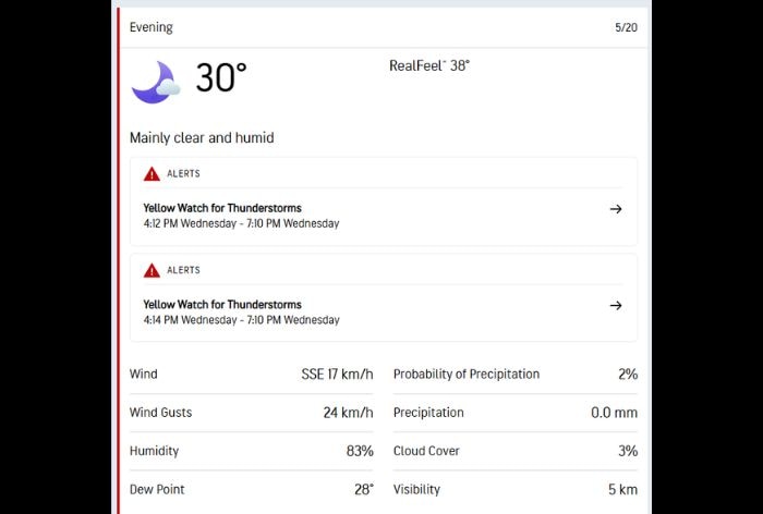 Kolkata weather prediction