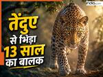 तेंदुएं की गर्दन दबोच काबू में करने लगा 13 साल का बालक, बचाने गए गांव वाले के भी थरथराने लगे पांव