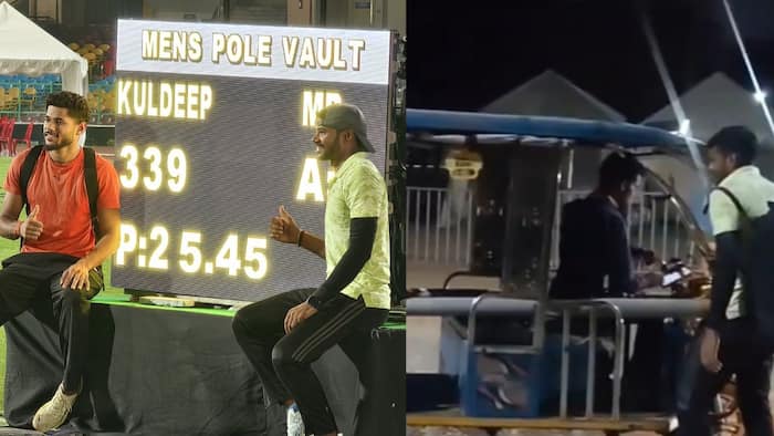 Watch: Joint national record holders Dev Meena and Kuldeep Kumar carry pole vaults in E-Rickshaw in viral video