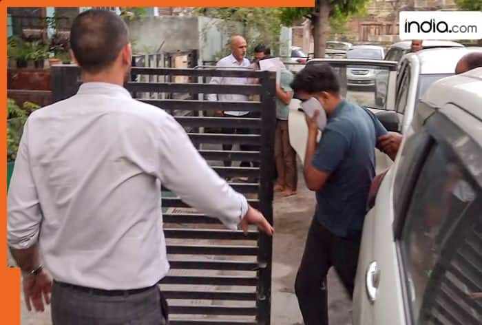 One of the five persons, arrested in the NEET UG paper leak case, being produced before a judge, in Jaipur, Rajasthan