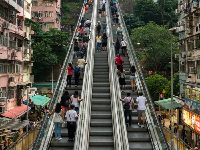 Outdoor escalator
