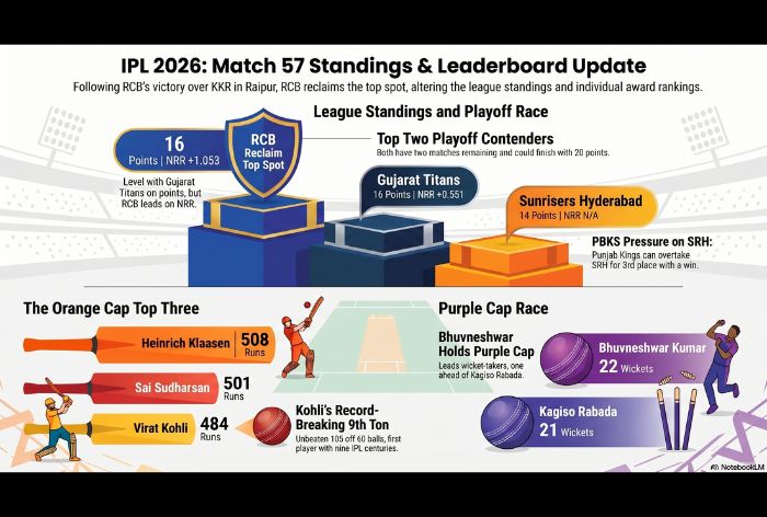 IPL 2026 Points Table, Orange Cap and Purple Cap Updates after match no ...