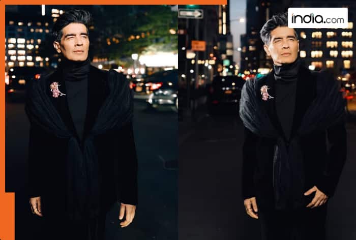 Manish Malhotra turns heads at Met Gala 2026 pre party in dramatic tulle blazer and floral brooch- See pics