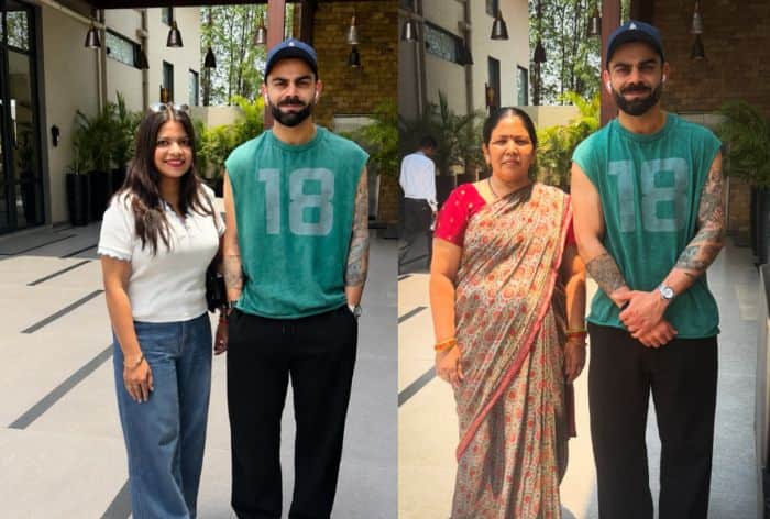 Virat Kohli meets Rinku Singh's mother and sister before RCB's victory over KKR in Raipur, check PICS