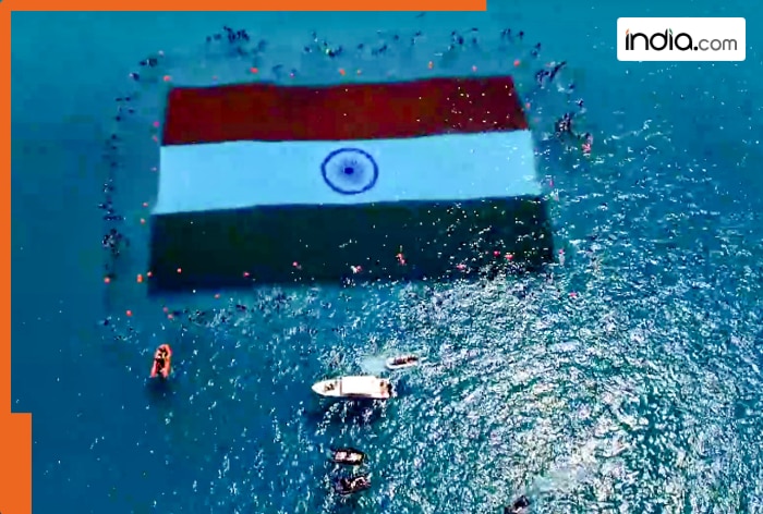 India's daredevils create history by unfurling massive national flag underwater in Andaman and Nicobar