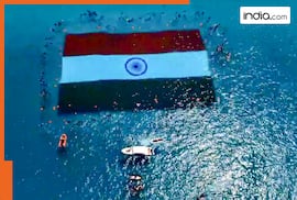 India's daredevils create history by unfurling massive national flag underwater in Andaman and Nicobar