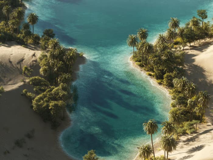 Desert lake saudi arabia