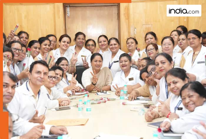 Delhi CM Rekha Gupta pays tribute to nurses during surprise visit to LNJP hospital on International Nurses Day