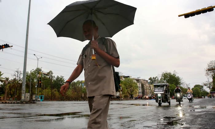 Relief for residents as heavy rain lashes Delhi NCR with thunderstorms and wind | Watch video