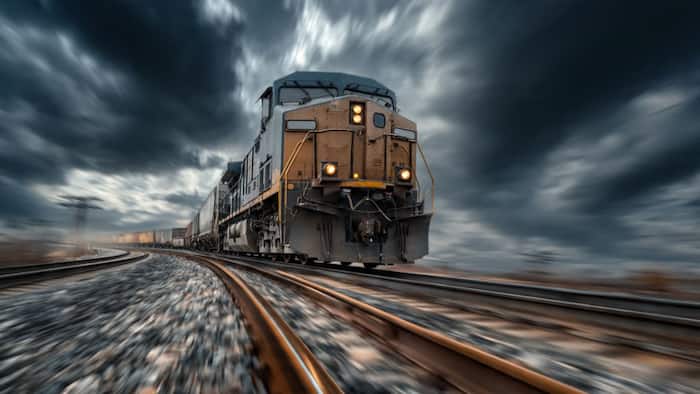 Indian frieght train on fare