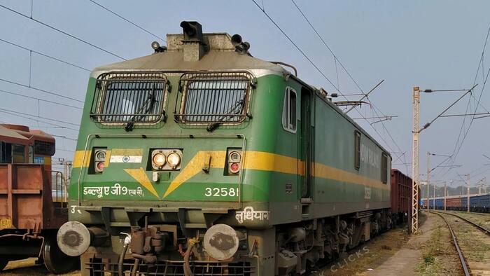 Indian frieght train on fare