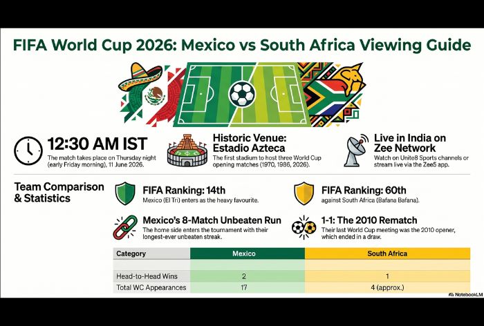 Mex Vs Rsa FIFA World Cup 2026, Mexico vs South Africa Live Streaming Info: When ...