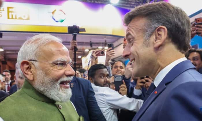 PM Modi and French President Macron (IANS image)