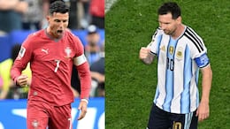 WATCH: Cristiano Ronaldos SHOCKING reaction when asked about Lionel Messi after scoring brace vs Uzbekistan, video goes VIRAL