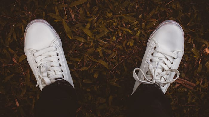 Toothpaste trick to clean white shoes