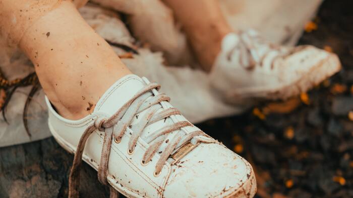 Toothpaste trick to clean white shoes
