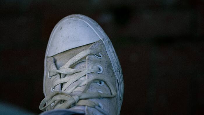 Toothpaste trick to clean white shoes