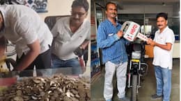 Rs 10 Coins fill counter: Telangana man’s unique way of buying motorcycle catches internets attention | Viral