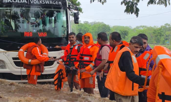 Rescue Ops amid heavy rain (Image-IANS)