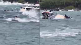 Rough waves, flipping boat: Visuals from spot in Vietnam where boat tragedy occurred that killed 15 Indians