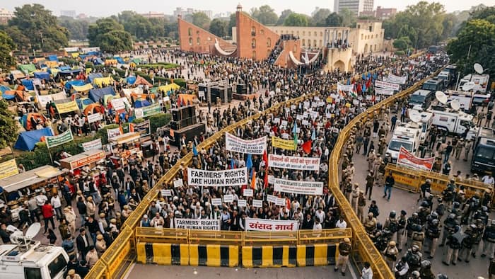Delhi protest history