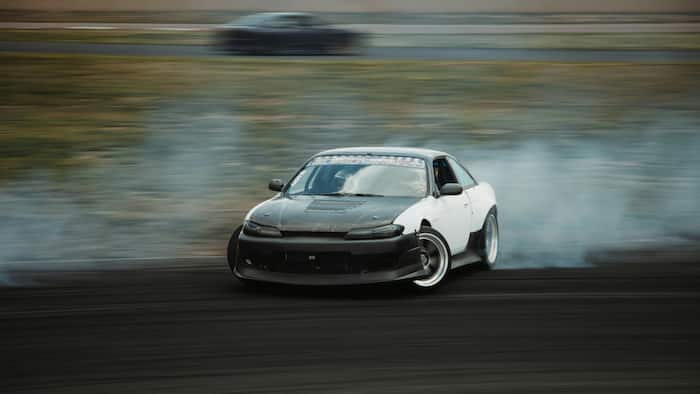 Car exhaust smoke
