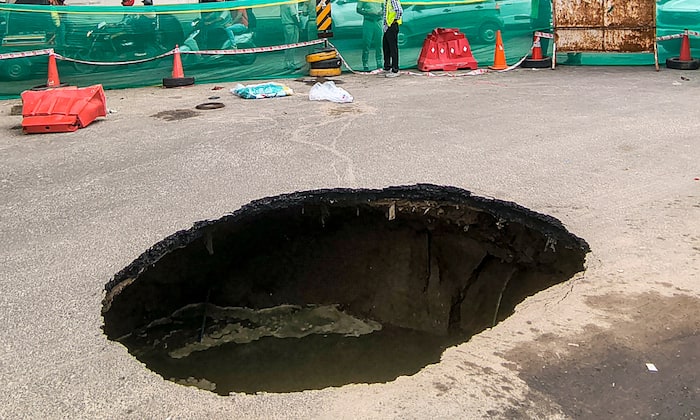 3 roads cave in at Gurugram after heavy rainfall lashes Delhi-NCR
