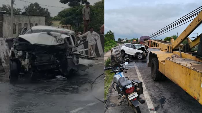 Car flung into air, overturnes: Video of Atiq Ahmed's son Aban's Creta deadly accident surfaces | WATCH