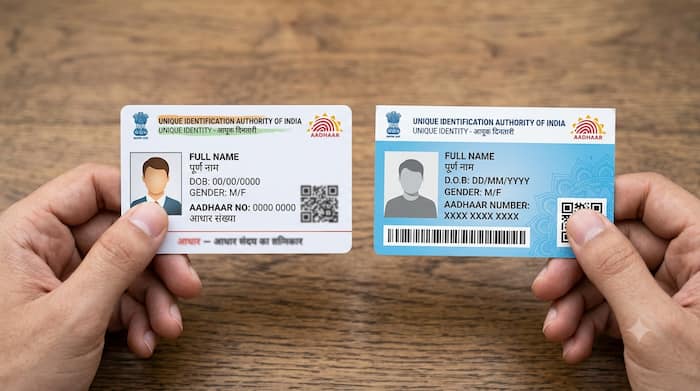 What is the difference between a blue and a white Aadhaar Card? Know all about it
