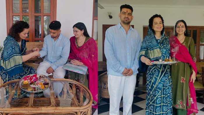 Kangana Ranaut celebrates Raksha Bandhan with brother Aksht, shares glimpse of celebration – See pics