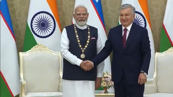 PM Modi conferred Uzbekistan's highest state honour 'Oliy Darajali Dustlik' in Tashkent