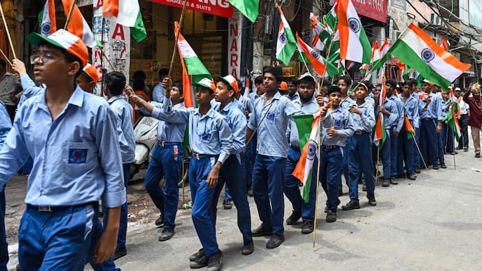 Har Ghar Tiranga, UP madrasas, students, patriotic programmes, Lucknow, Uttar Pradesh, madrasas, Danish Ansari, Muslim Waqf, Minority Welfare Department, National Anthem, Narendra Modi, Yogi Adityanath