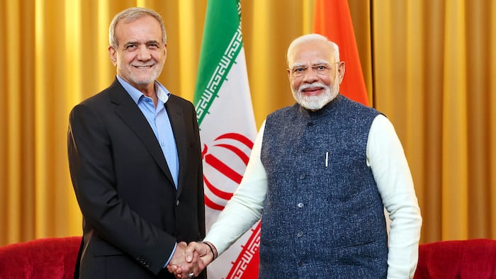 Iranian President, Masoud Pezeshkian, India, United States, Iran, New Delhi, BRICS summit, 18th BRICS summit, BRICS, Building for Resilience Innovation Cooperation and Sustainability, Egypt, Ethiopia, United Arab Emirates, UAE, Narendra Modi, Kazan, Russia, West Asia, Abbas Araghchi, S Jaishankar