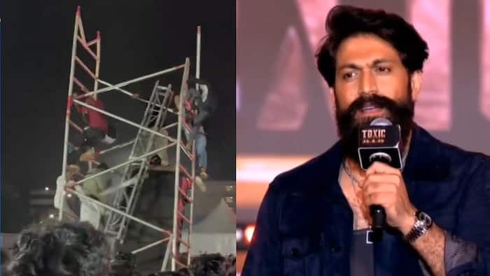 Yash’s Toxic event in Hyderabad sees mishap as stage equipment collapses, students injured - Video