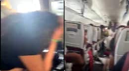 Watch: Terrifying moment Air India flight hits severe turbulence, air hostess pleads…
