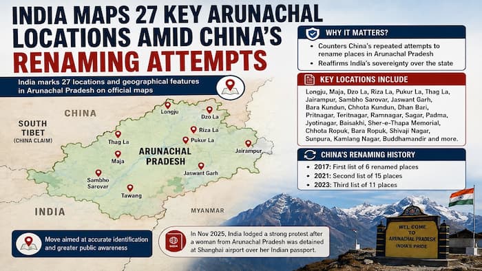 India officially maps 27 key locations in Arunachal Pradesh amid China's repeated renaming attempts