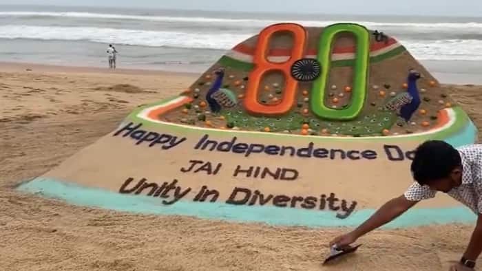 Watch: Independence Day 2026 special sand art by Sudarsan Pattnaik at Puri Beach; Viral video here