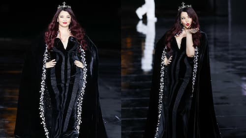 Aishwarya Rai Bachchan makes regal statement in black velvet gown at Paris Fashion Week