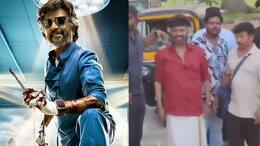 Dharman: Rajinikanth’s humble gesture wins fans’ hearts as he arrives at film set in auto-rickshaw