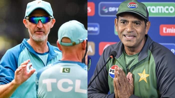 Jason Gillespie and Aaqib Javed