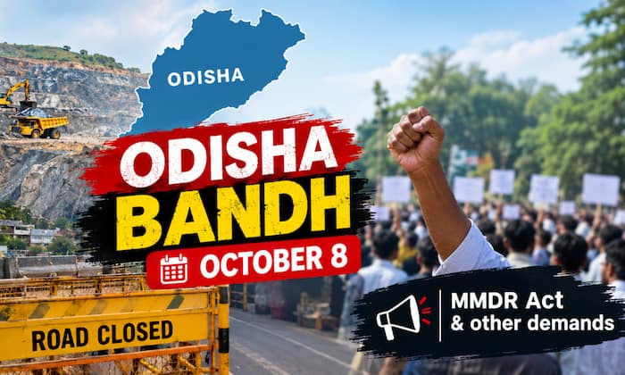 Odisha Bandh on October 8: Big alert for residents as INDIA bloc announces Odisha Bandh over MMDR Act, other demands